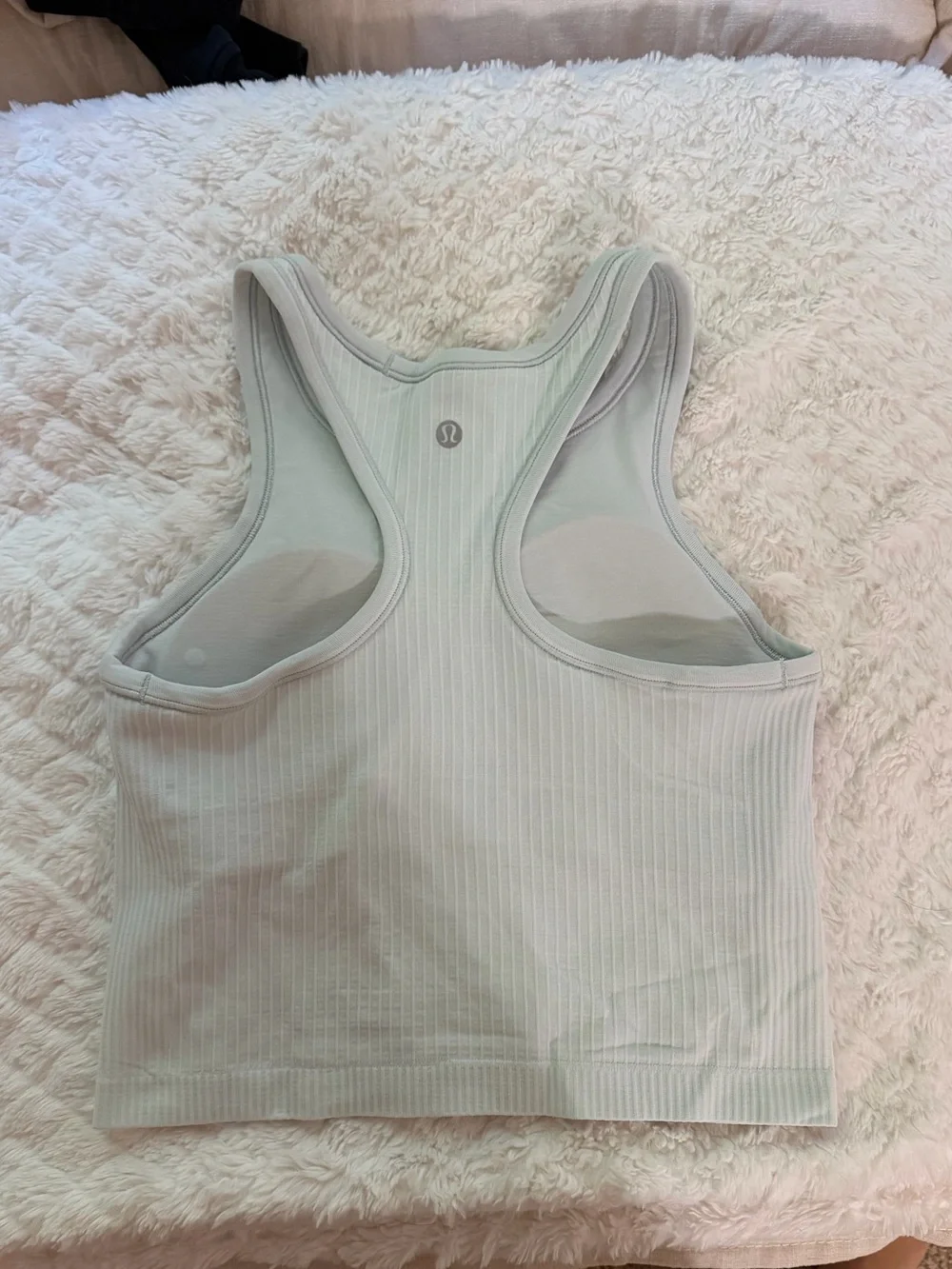 Lululemon Athletica Light Mint Ribbed Crop Tank